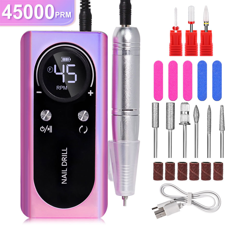 45000 RPM Cordless Electric Nail Drill Machine