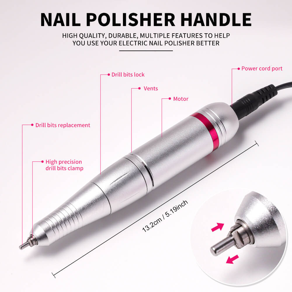 45000 RPM Professional Electric Nail Drill Machine with Foot Pedal