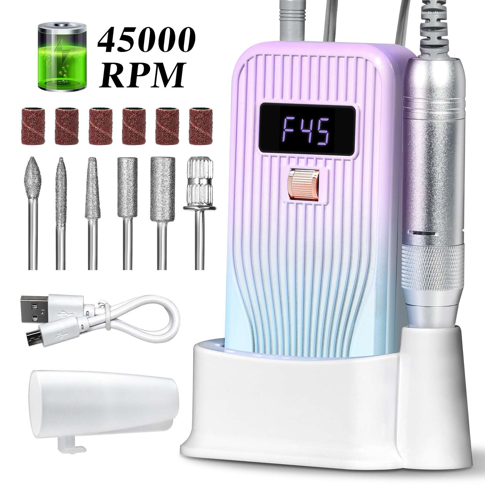 Hot Sale Rechargeable Cordless Nail Drill Machine