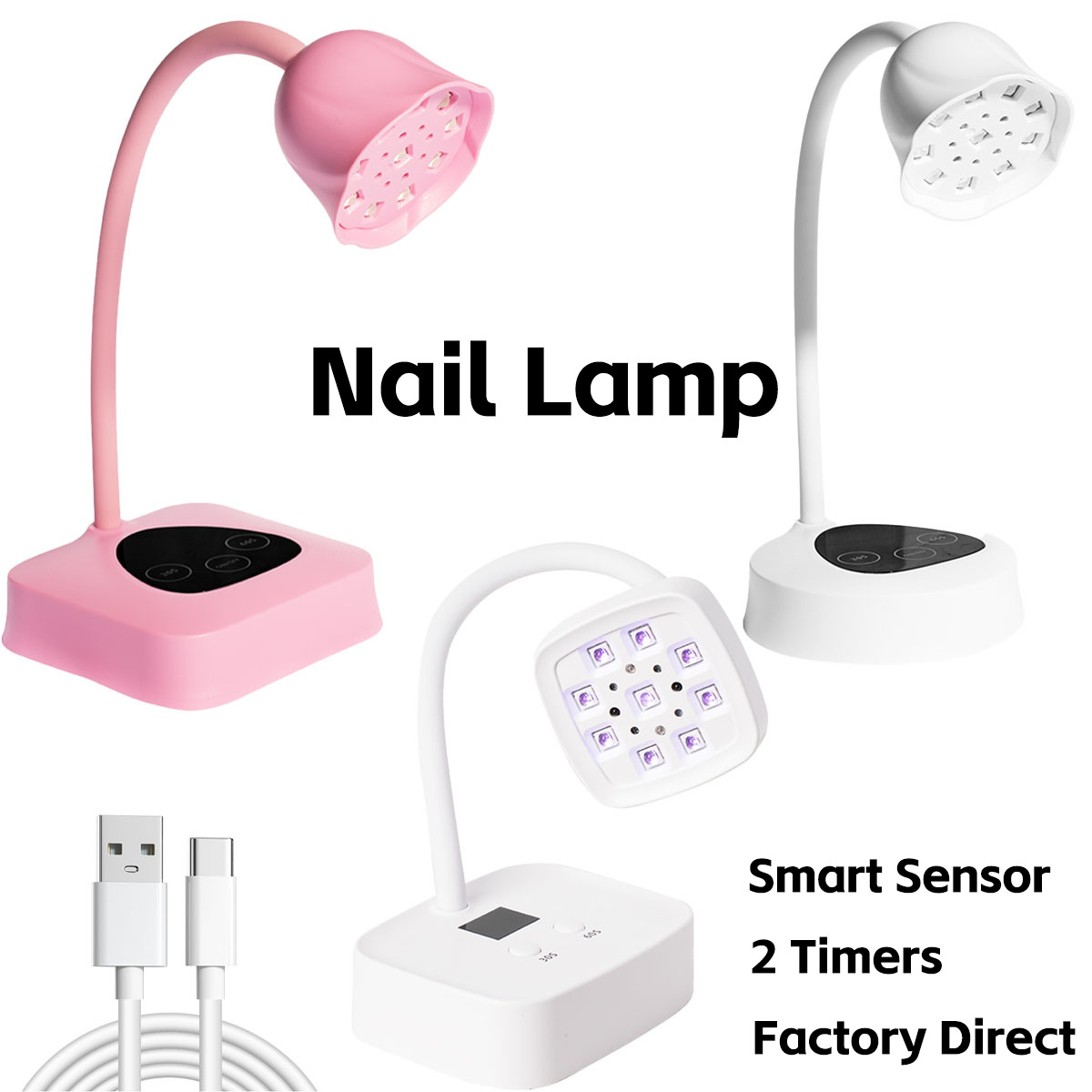 27W Flexible Gooseneck UV LED Nail Lamp