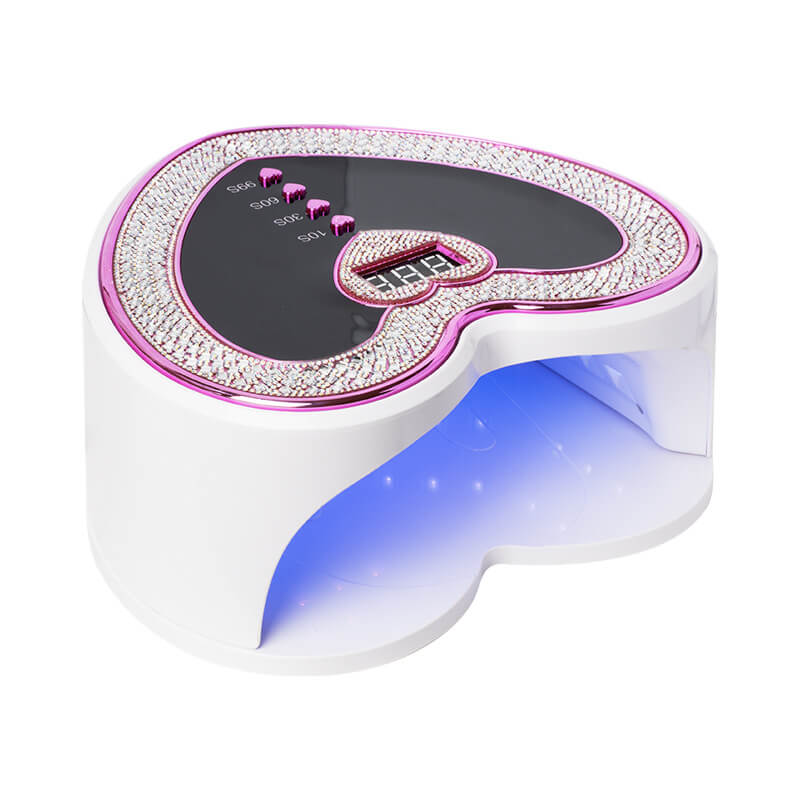 268W Bling Rhinestone Heart-Shaped UV LED Nail Lamp