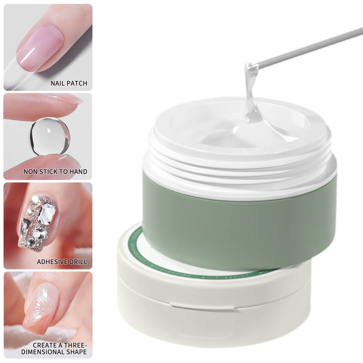 Long-Lasting Solid Nail Patch Adhesive Glue