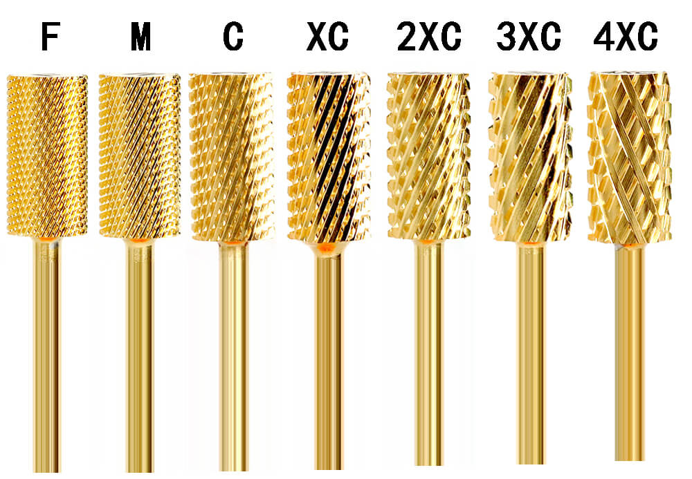 Professional Salon Nail Drill Bit with Gold Coating